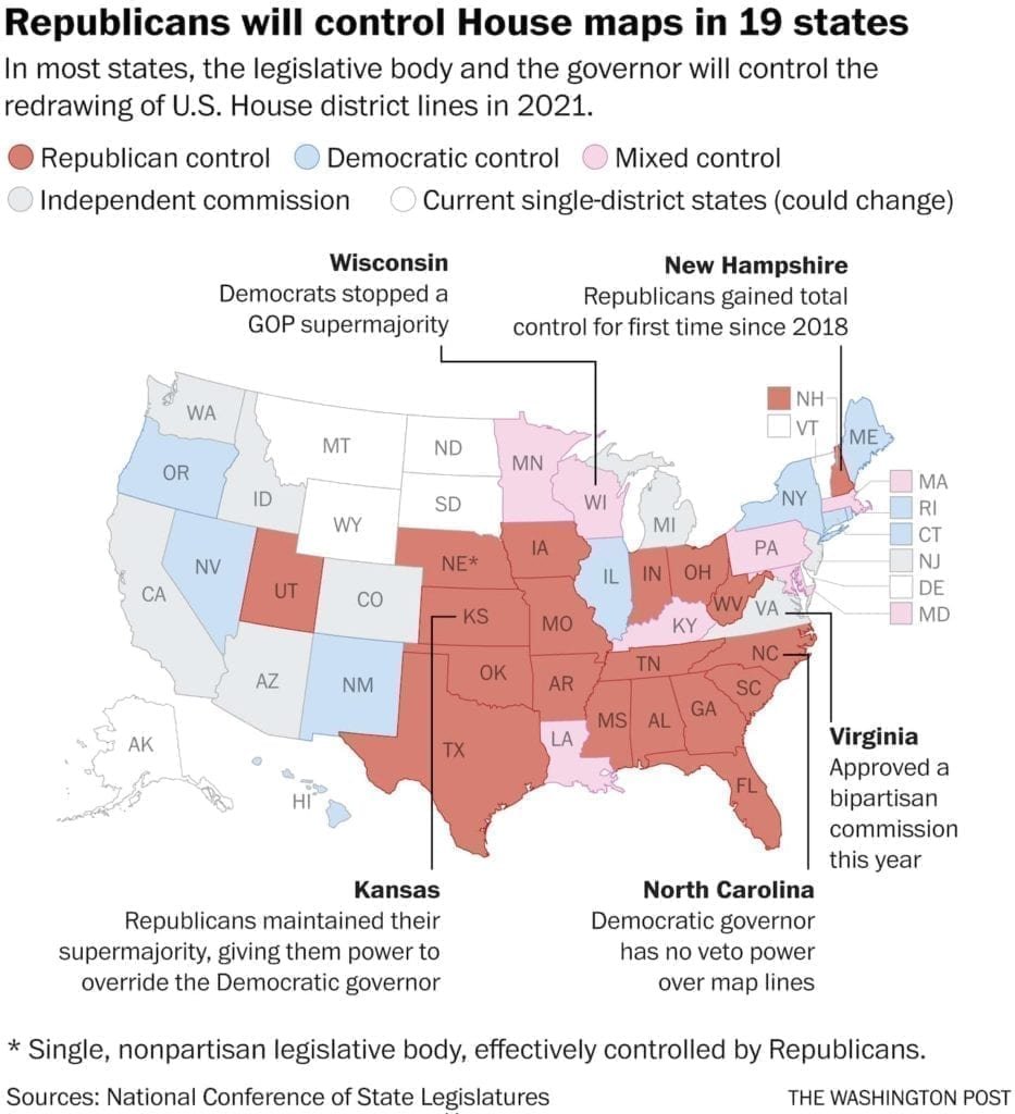 Onde os democratas ficarão sem poder nas batalhas de redistritamento no próximo ano