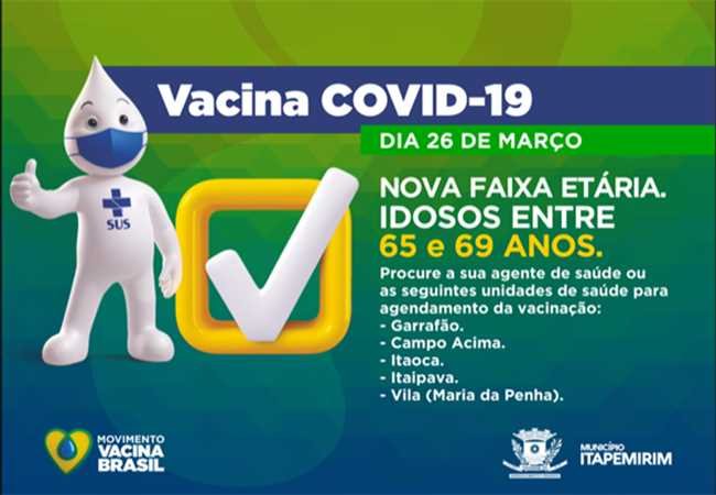 Idosos acamados e público de 65 a 69 anos são vacinados contra Covid-19