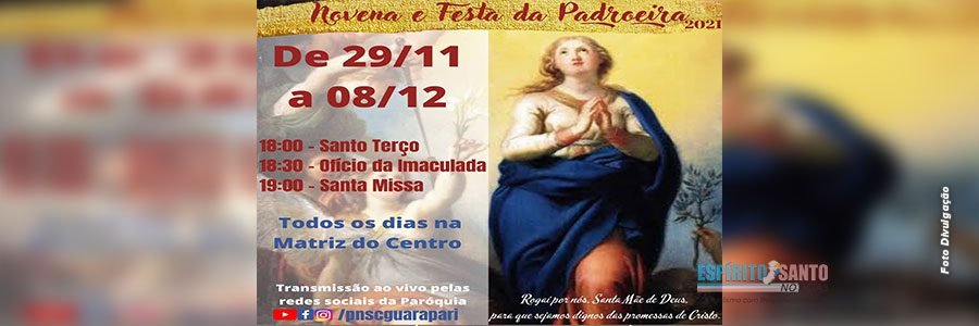 Programação: Festa de Nossa Senhora da Conceição Padroeira de Guarapari/ES