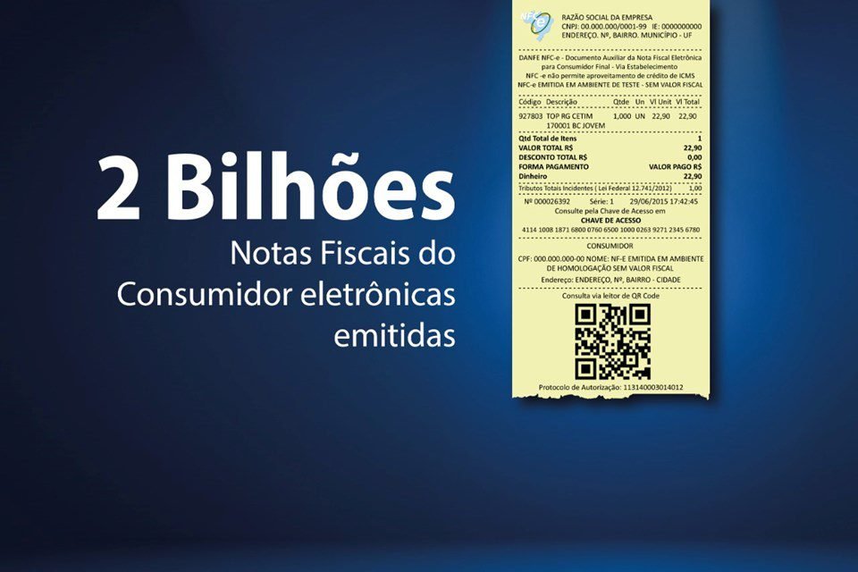 Espírito Santo registra a marca de 2 bilhões de Notas Fiscais do Consumidor eletrônicas