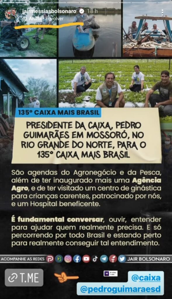 Bolsonaro usa hit nº 1 de Anitta em publicação do governo
