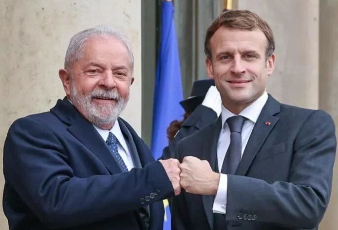 Lula parabeniza Macron por vitória nas eleições da França