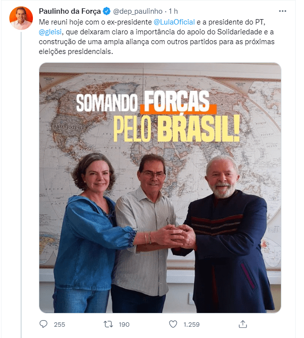 Paulinho da Força volta atrás e decide apoiar Lula nas eleições