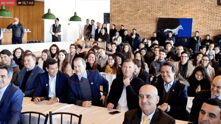 Toffoli comparece a evento de Jair Bolsonaro com Elon Musk