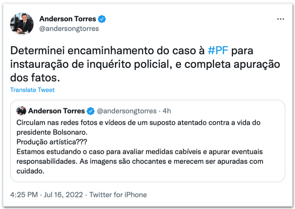 Globo nega autoria de vídeo que simula atentado contra Bolsonaro