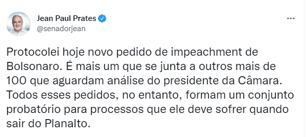 Jair Bolsonaro é alvo do 146º pedido de impeachment