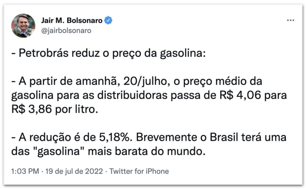 “Petrobras vai achar seu rumo agora”, diz Bolsonaro
