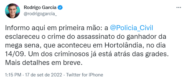 Polícia prende suspeito no caso da morte de milionário