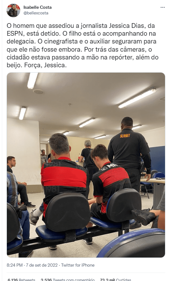 Torcedor do Flamengo é preso acusado de assediar repórter