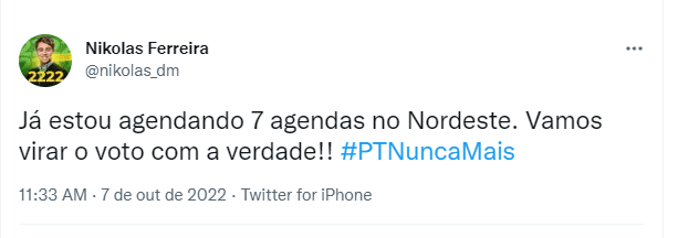 Nikolas Ferreira vai ao Nordeste virar votos para Bolsonaro
