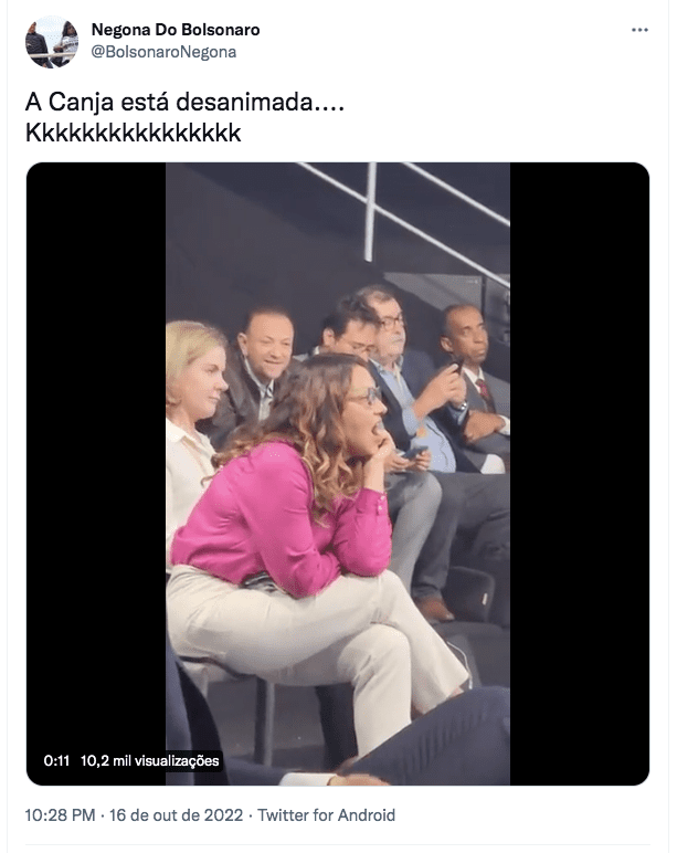 Vídeo de Janja bocejando em debate viraliza, e ela reage