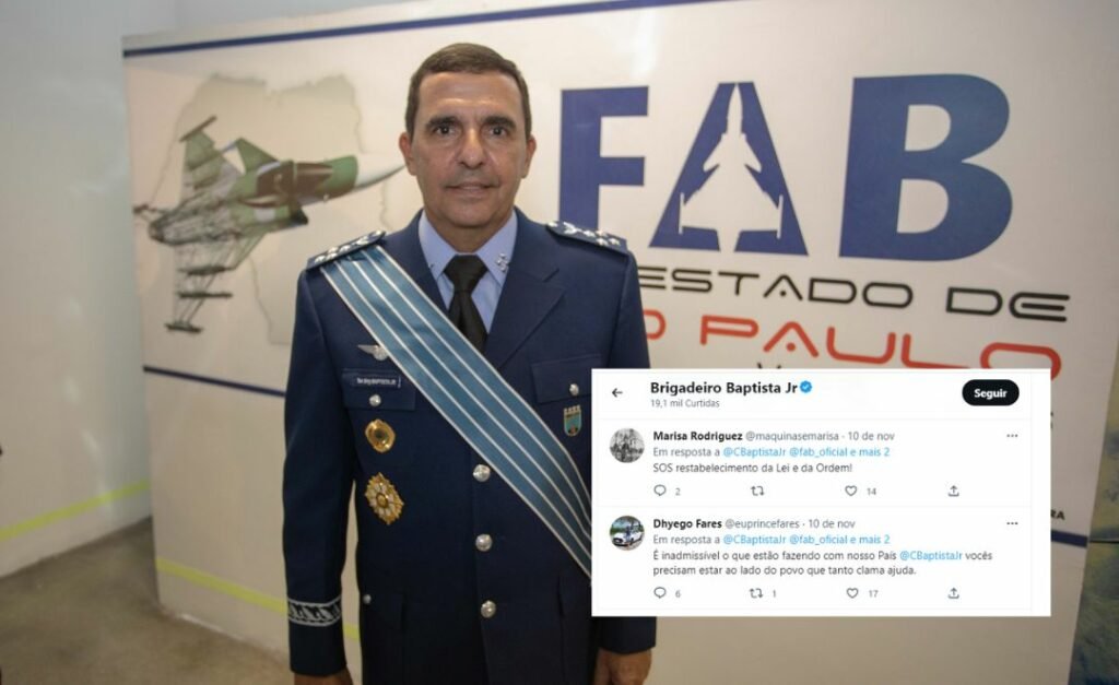Comandante da Aeronáutica curtiu posts de manifestantes