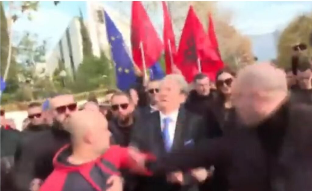 Albânia: Homem agride líder da oposição durante protesto