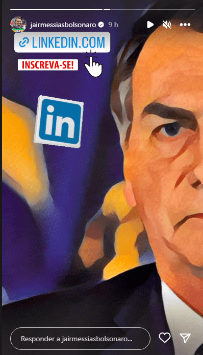 Jair Bolsonaro surpreende ao divulgar seu perfil no Linkedin