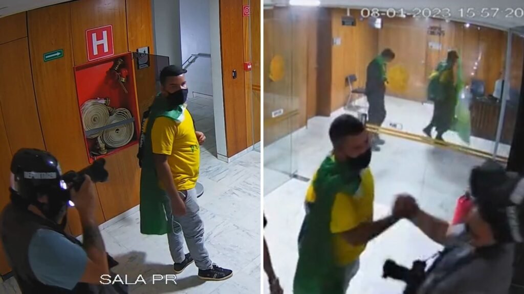 Invasor apertou mão de fotógrafo após registro de arrombamento da sala de Lula